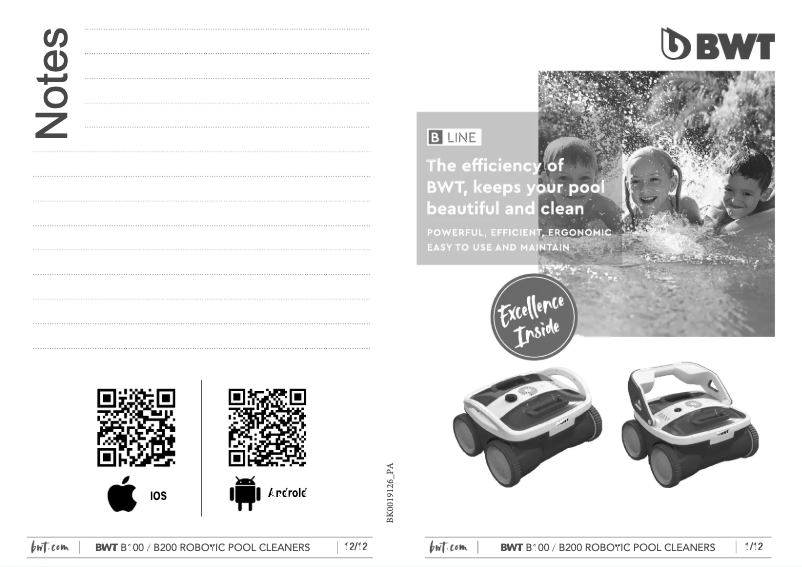 Page 1 de la notice Manuel utilisateur BWT B200