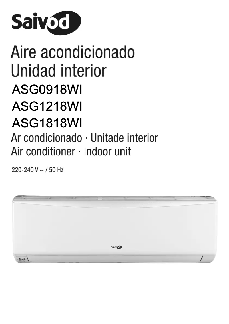 Imagen de la primera página del manual del dispositivo ASG 0918 WI