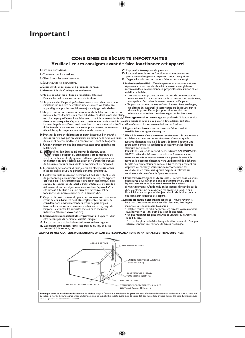 Page 1 de la notice Manuel utilisateur Philips 42PFL5332