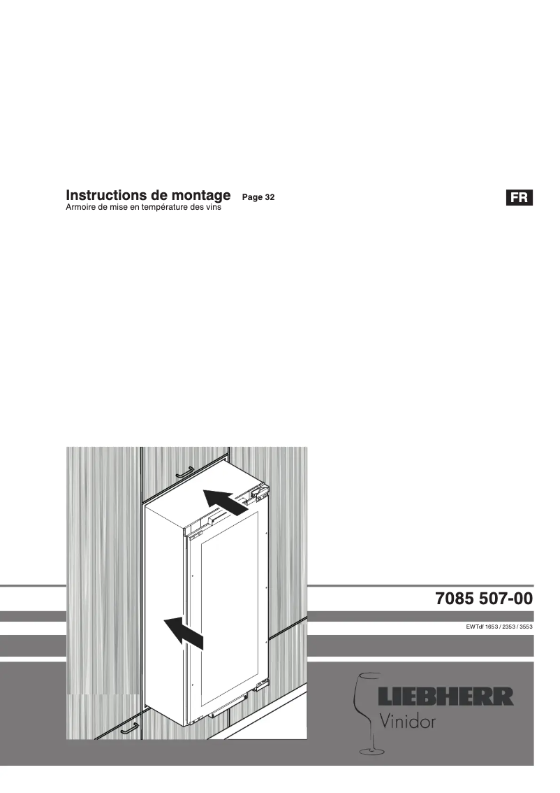 Page n°1 - Guide d'installation Liebherr EWTdf 1653
