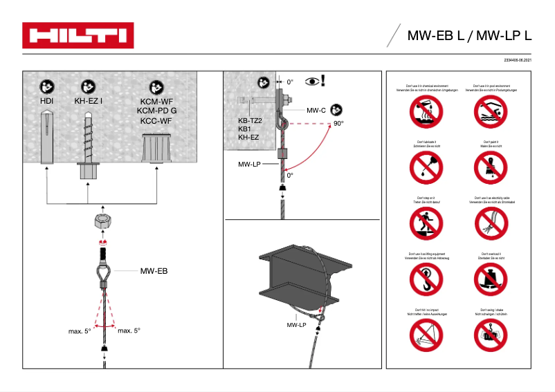 Página 1 del manual Manual de usuario Hilti MW-LP L