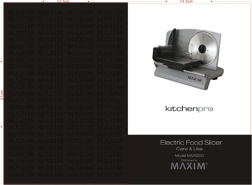 Page 1 de la notice Manuel utilisateur Maxim KitchenPro MMS200