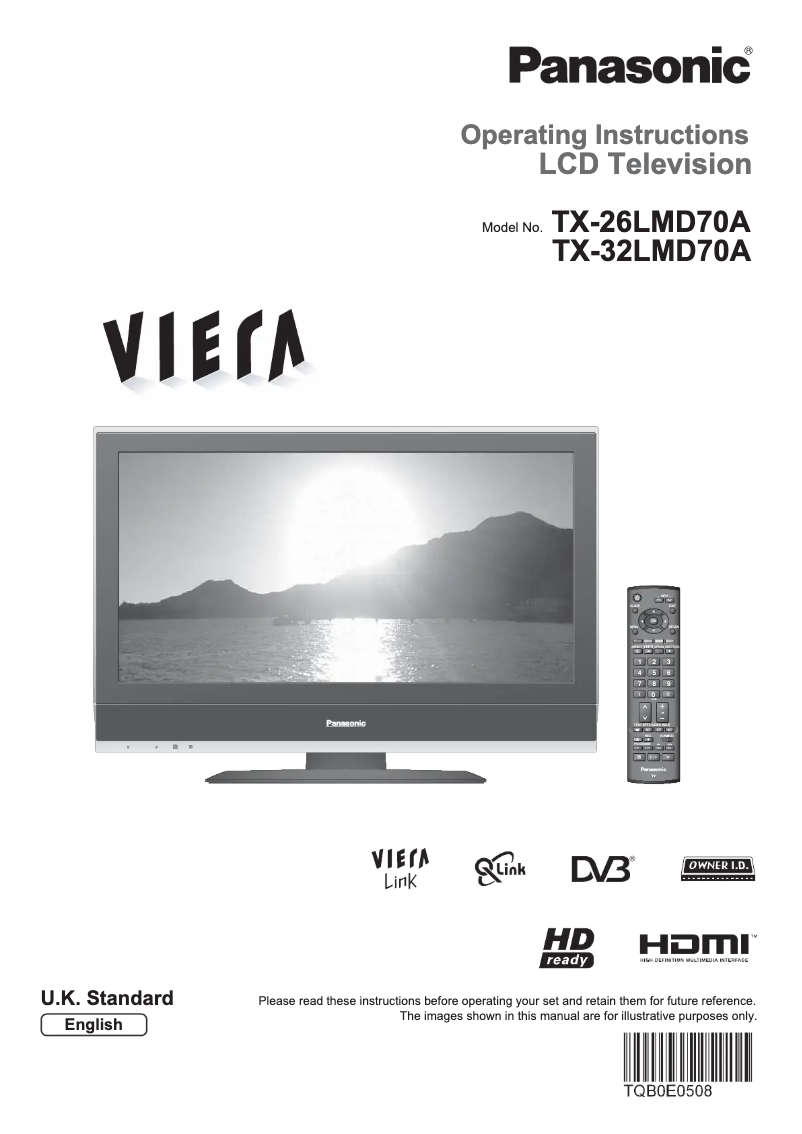 Page 1 de la notice Manuel utilisateur Panasonic Viera TX-32LMD70A