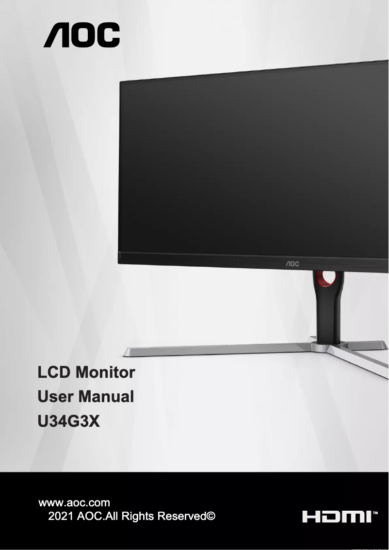 Page 1 de la notice Manuel utilisateur AOC U34G3X