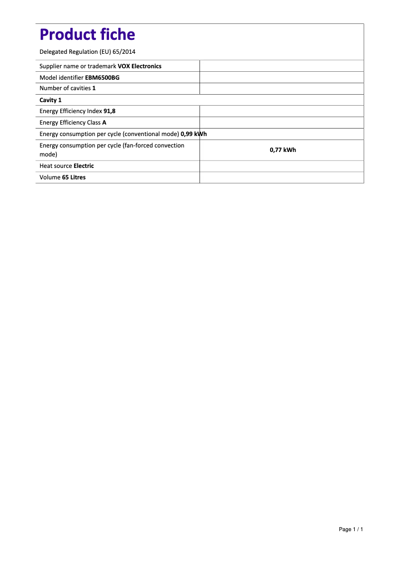 Imagen de la primera página del manual del dispositivo EBM6500BG