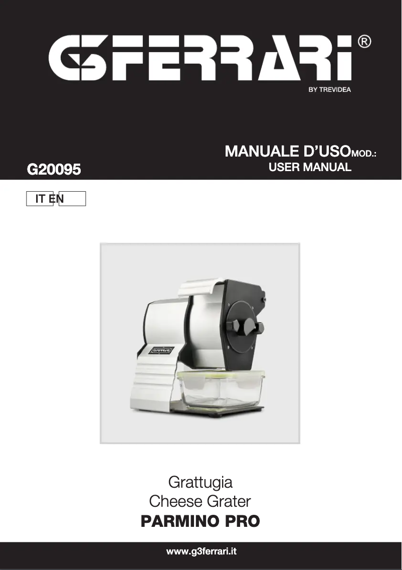 Page n°1 - Manuel utilisateur G3 Ferrari Parmino PRO G20095