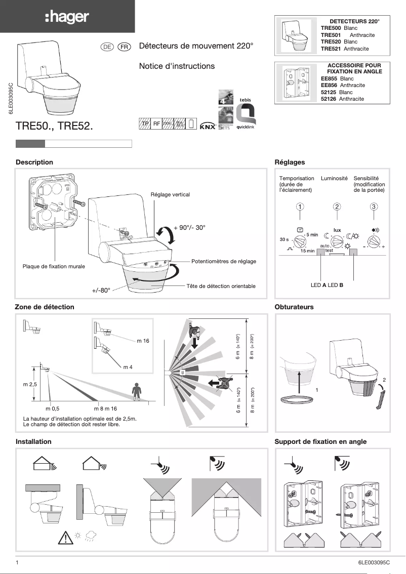 Image de la première page du manuel de l'appareil TRE521