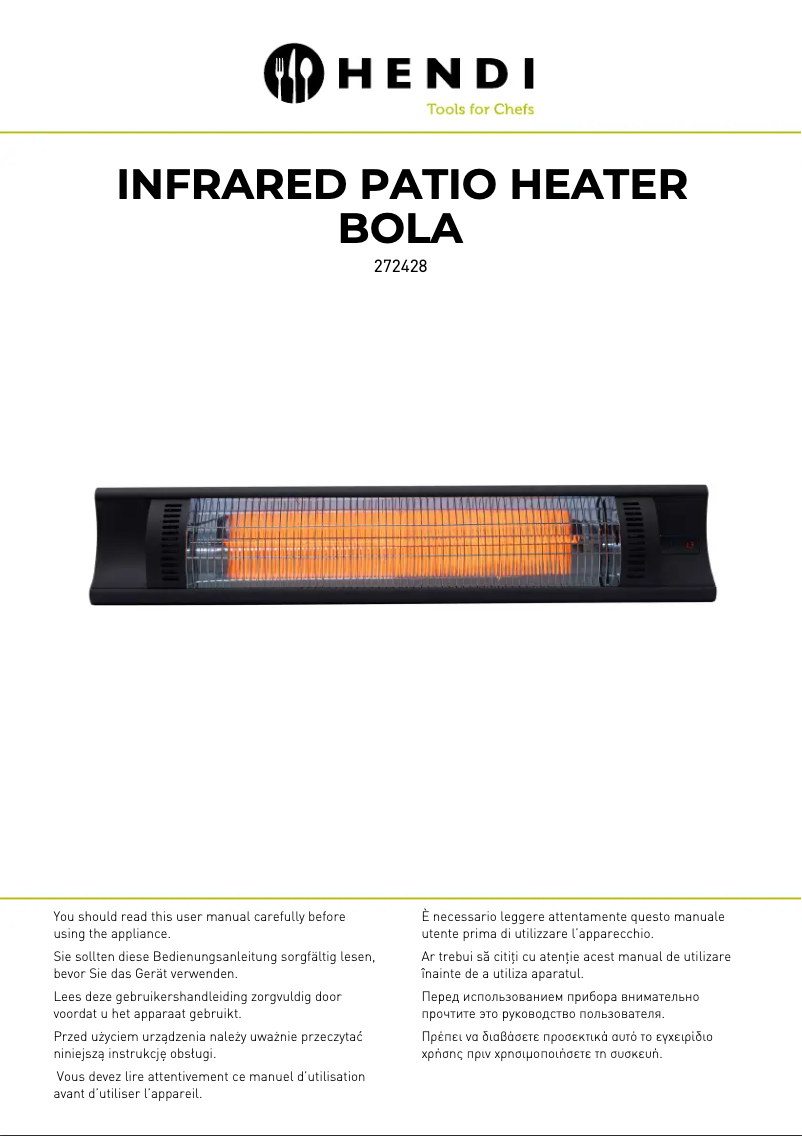 Page 1 de la notice Manuel utilisateur Hendi 272428