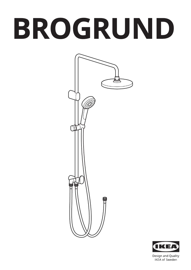 Page 1 de la notice Manuel utilisateur Ikea BROGRUND 703.425.47
