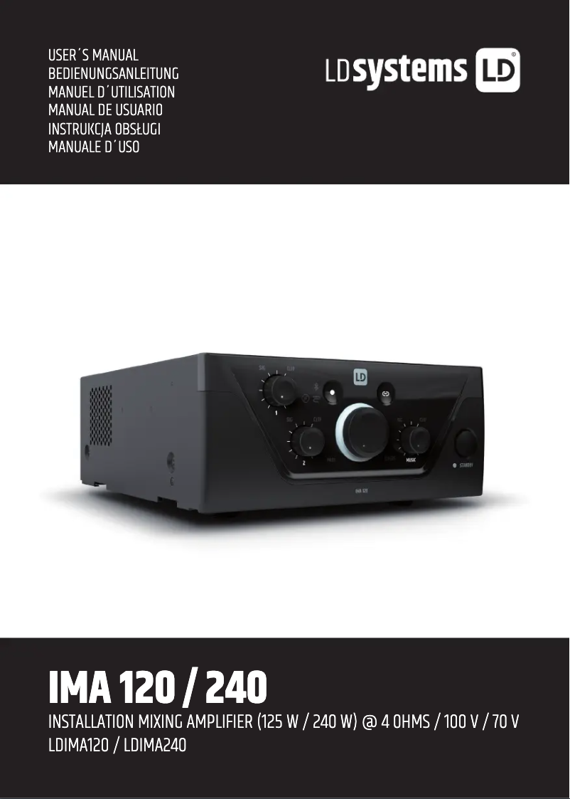 Page 1 de la notice Manuel utilisateur LD Systems IMA 240