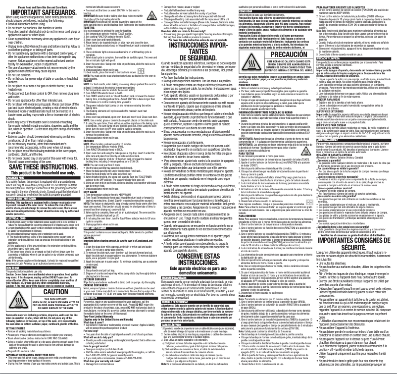 Página 1 del manual Manual de usuario Black & Decker TO1313SWD