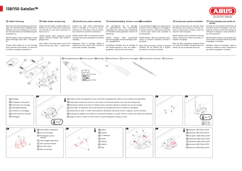 Page 1 de la notice Manuel utilisateur Abus GateSec 138/150