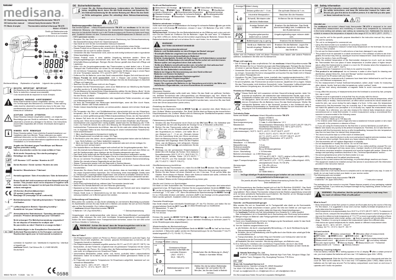 Page n°1 - Manuel utilisateur Medisana TM A79