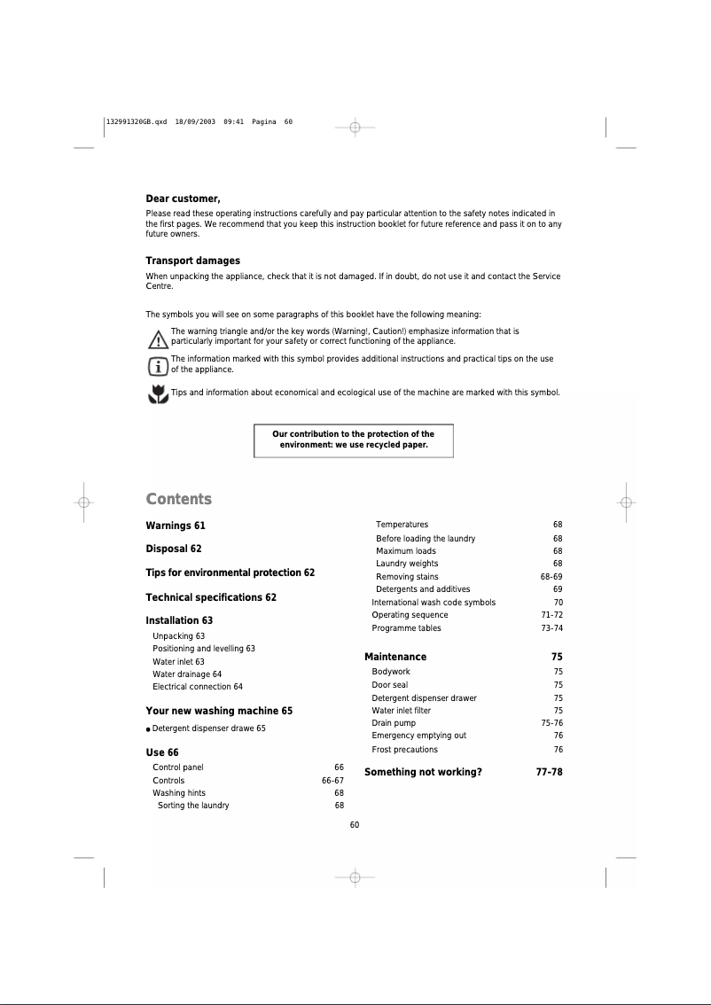 Page n°1 - Manuel utilisateur Zanker SF4200