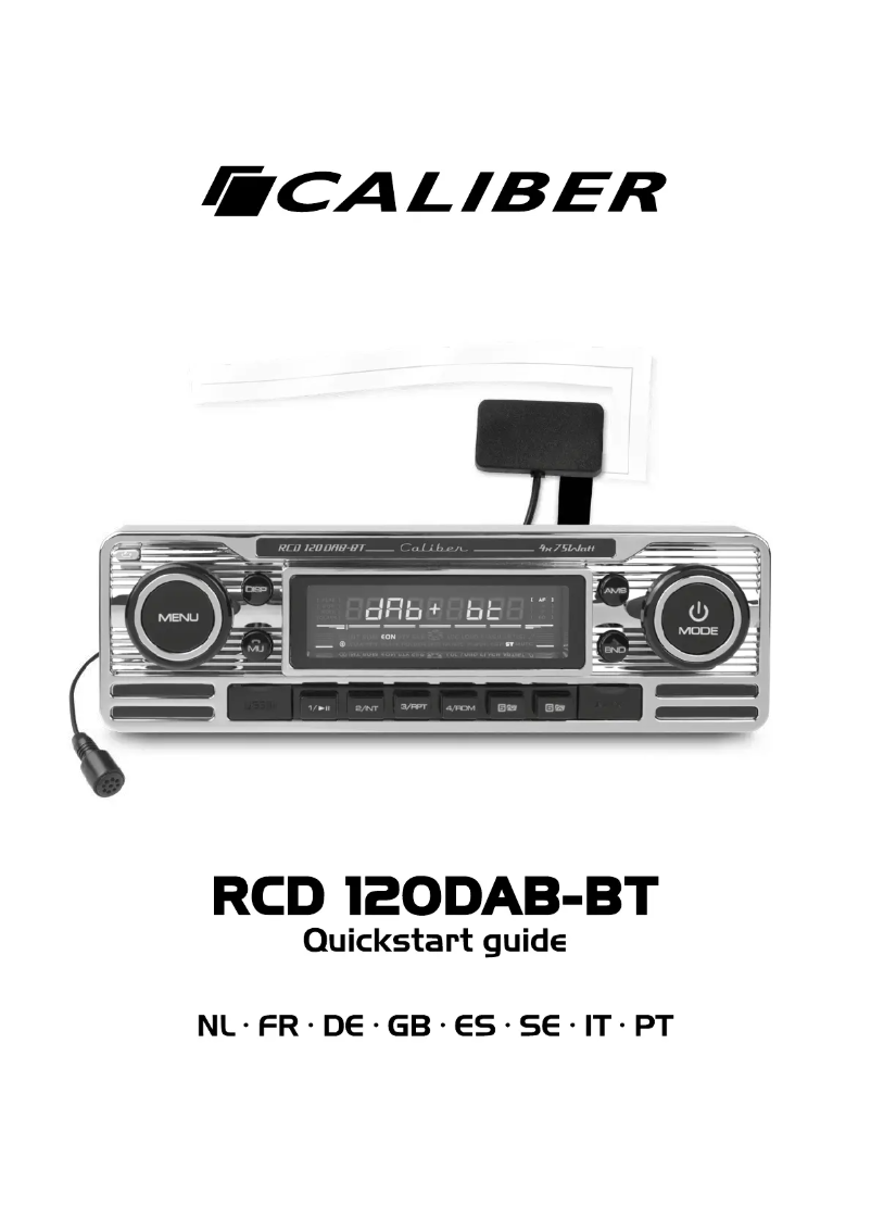 Image de la première page du manuel de l'appareil RCD120DAB-BT
