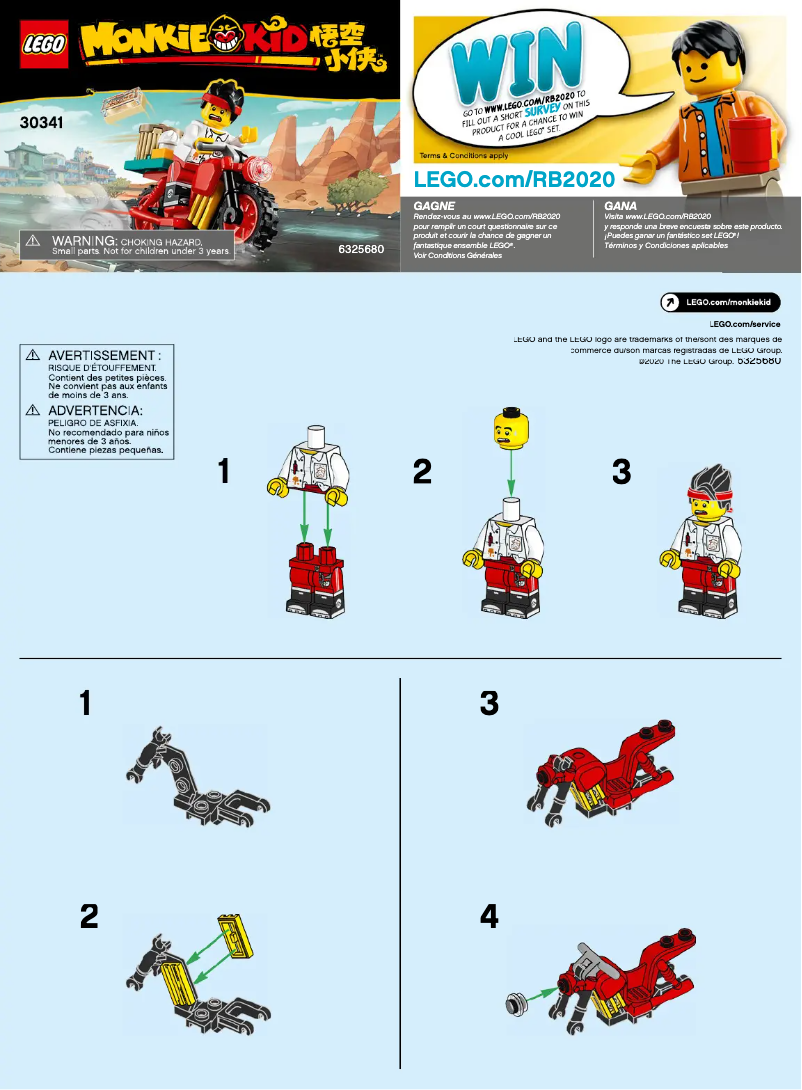 Page 1 of the manual User Manual Lego Monkie Kid’s Delivery Bike 30341