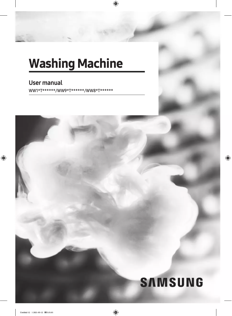 Page n°1 - Manuel utilisateur Samsung WW12TP94DSB