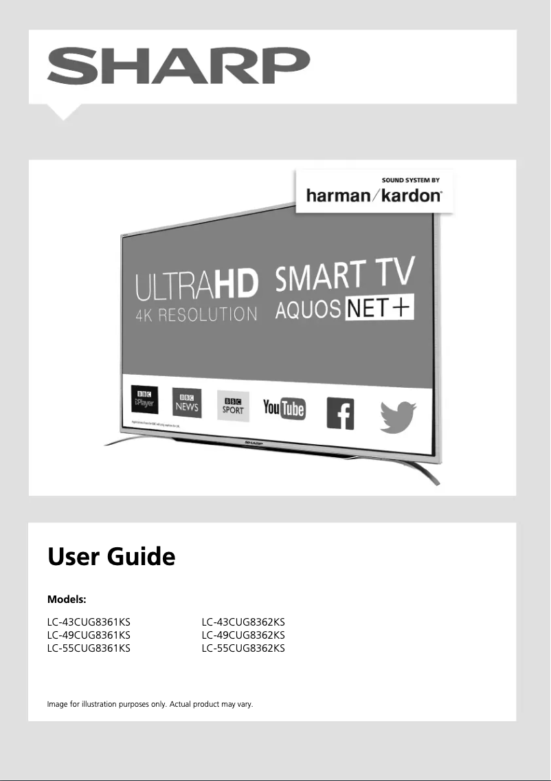 Page 1 de la notice Manuel utilisateur Sharp LC-43CUG8362KS