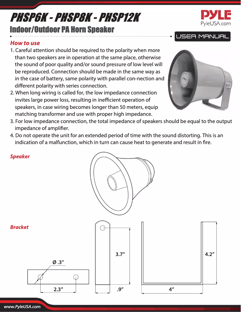 Image de la première page du manuel de l'appareil PHSP6K