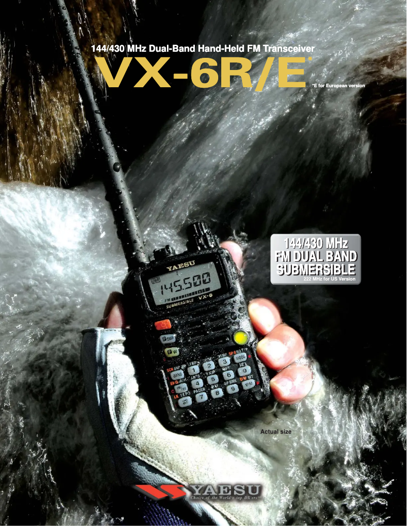 Página 1 del manual Folleto Yaesu VX-6R