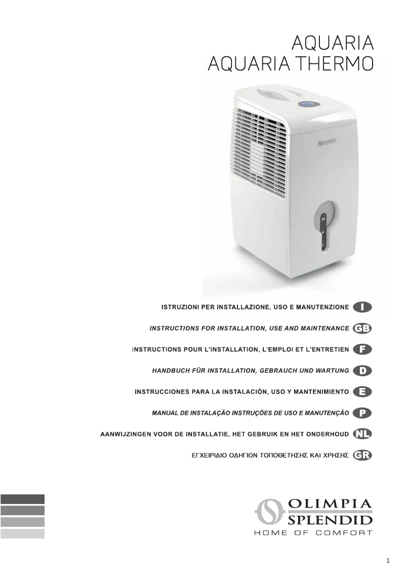 Imagen de la primera página del manual del dispositivo Aquaria 22