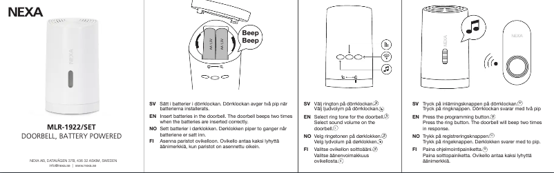 Image de la première page du manuel de l'appareil MLR-1922