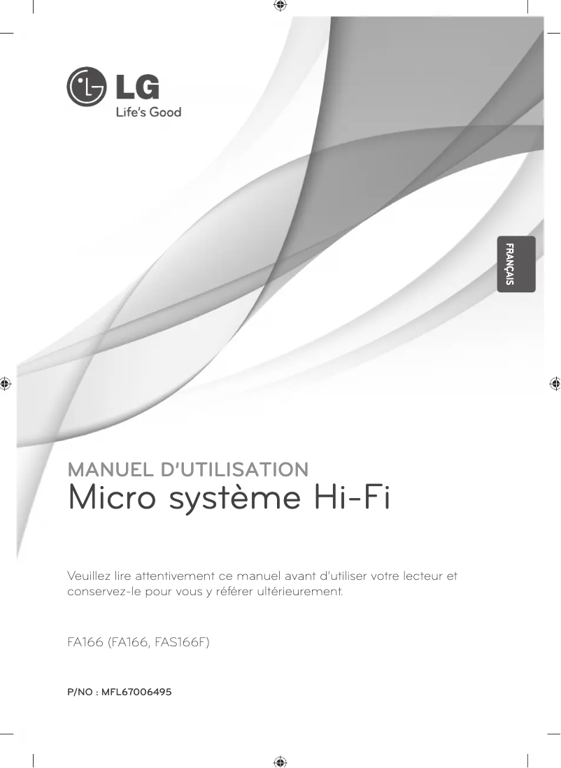 Page 1 of the manual User Manual LG FA166