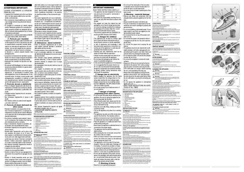 Image de la première page du manuel de l'appareil Deluxe 6216