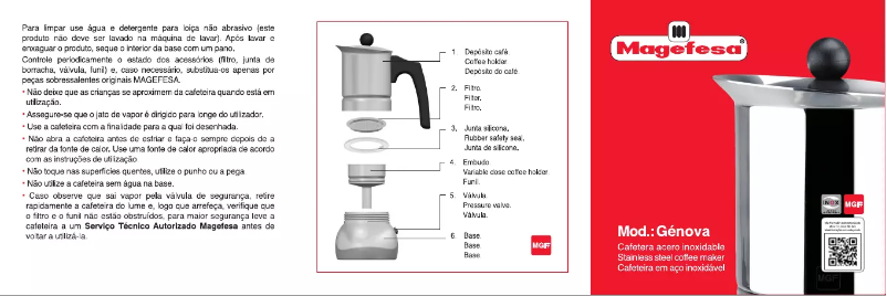 Page 1 de la notice Manuel utilisateur Magefesa Génova