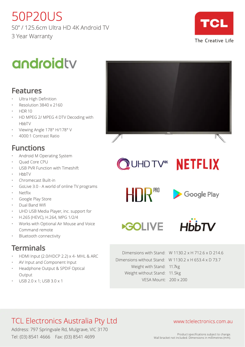 Image de la première page du manuel de l'appareil 50P20US