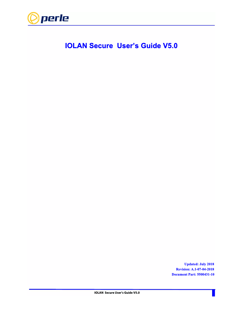 Page n°1 - Manuel utilisateur Perle IOLAN SCG16