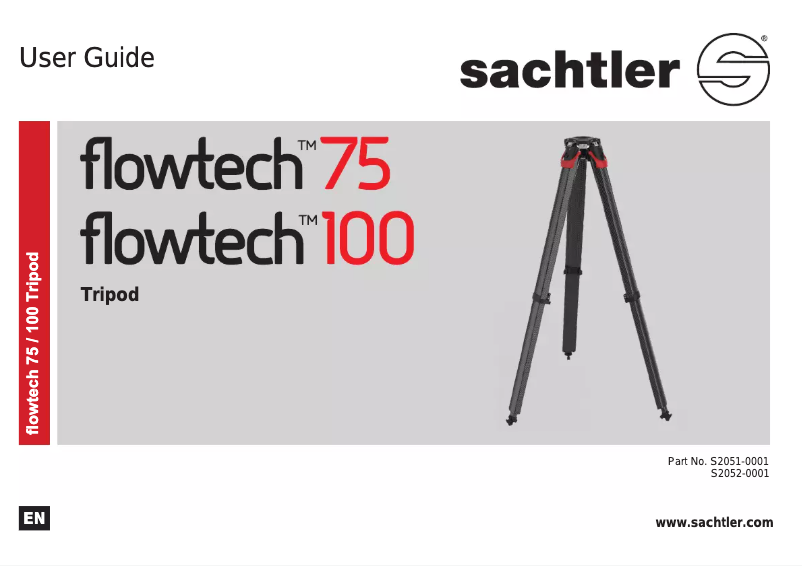 Page n°1 - Manuel utilisateur Sachtler flowtech 100 MS