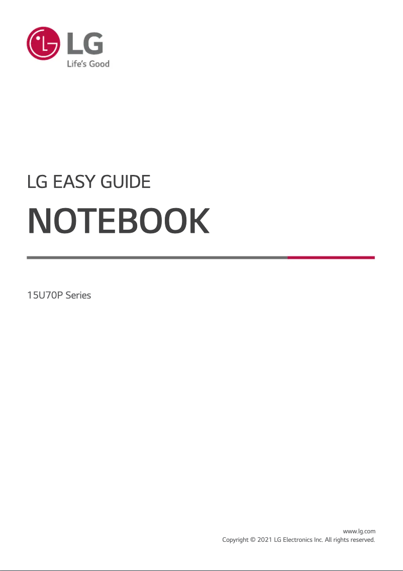 Page n°1 - Manuel utilisateur LG Gram 15U70P-P