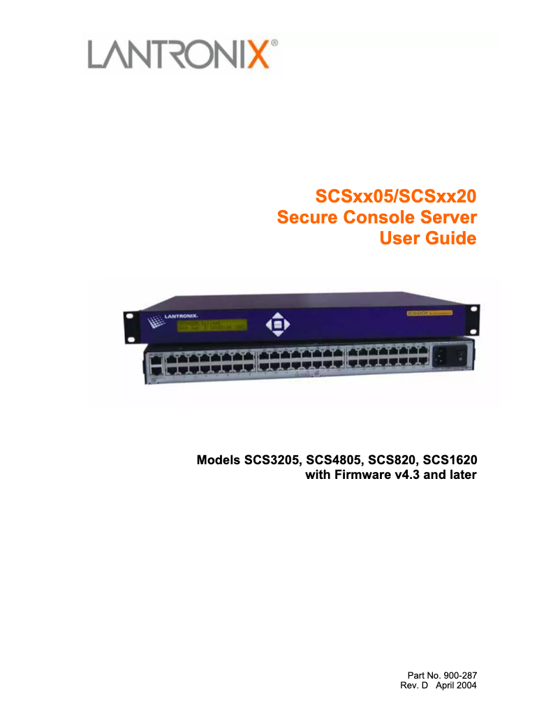 Image de la première page du manuel de l'appareil SCS1620