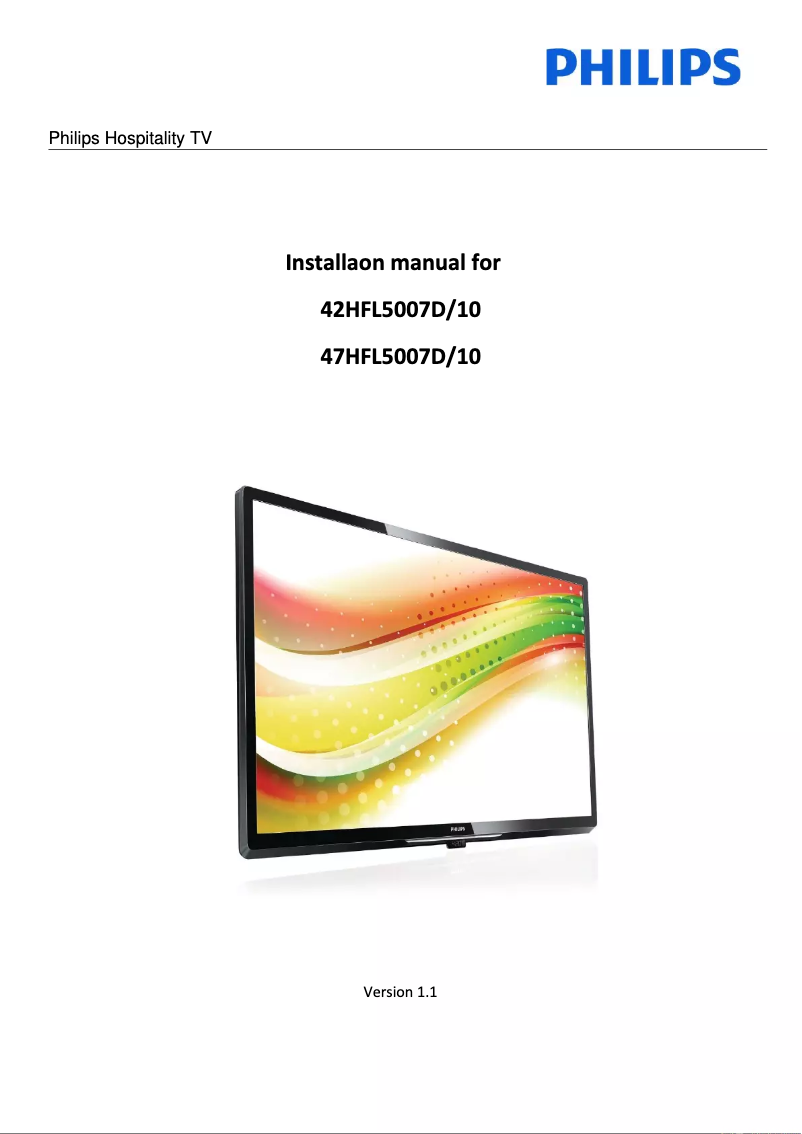 Imagen de la primera página del manual del dispositivo 42HFL7007D