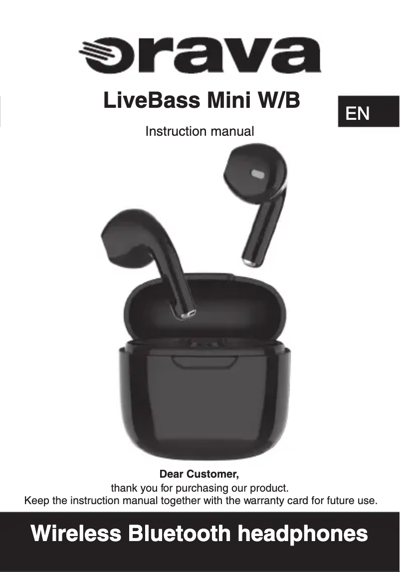 Page n°1 - Manuel utilisateur Orava Livebass Mini W