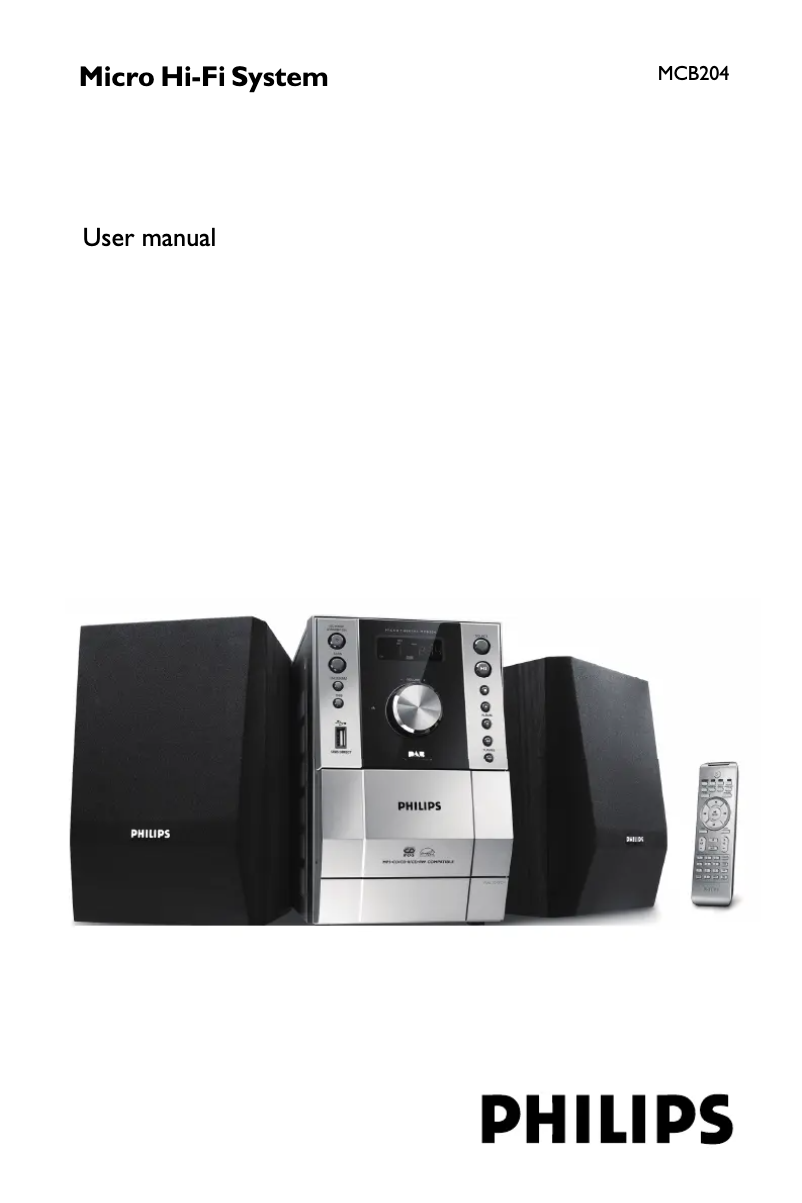 Page n°1 - Manuel utilisateur Philips MCB204