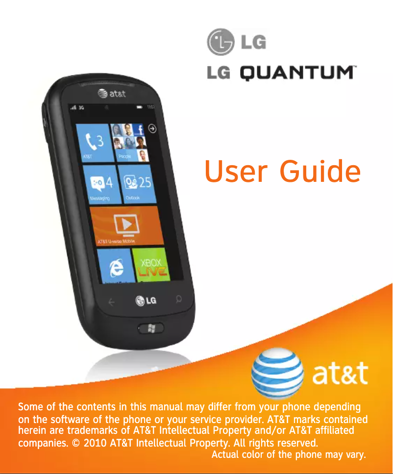 Page 1 de la notice Manuel utilisateur LG Quantum