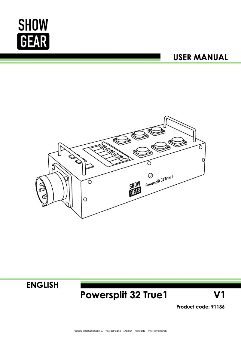 Image de la première page du manuel de l'appareil Power Split 32 True1