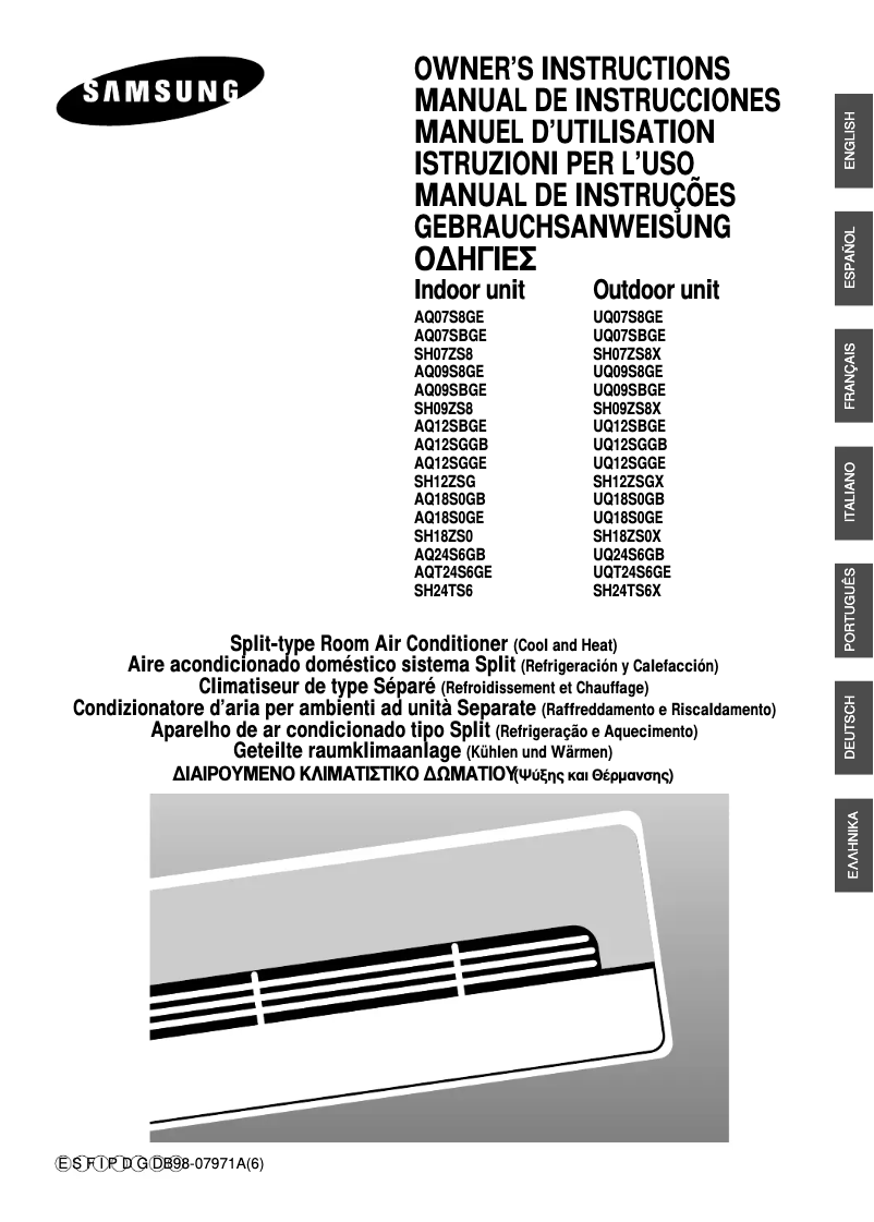 Page n°1 - Manuel utilisateur Samsung SH18ZS0X