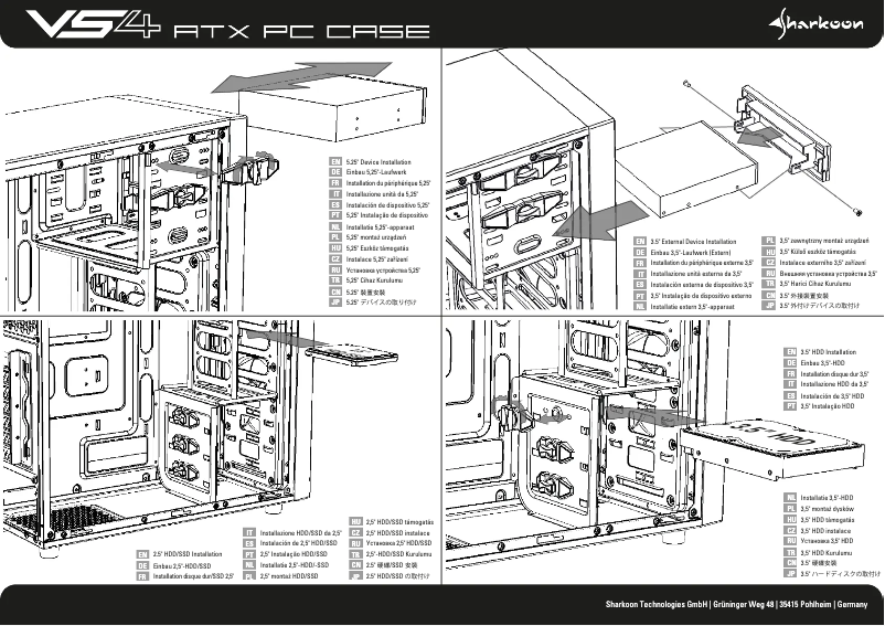 Page 1 de la notice Manuel utilisateur Sharkoon VS4-S