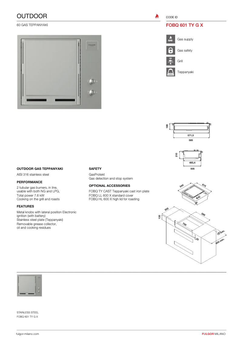 Image de la première page du manuel de l'appareil FOBQ 601 TY G X