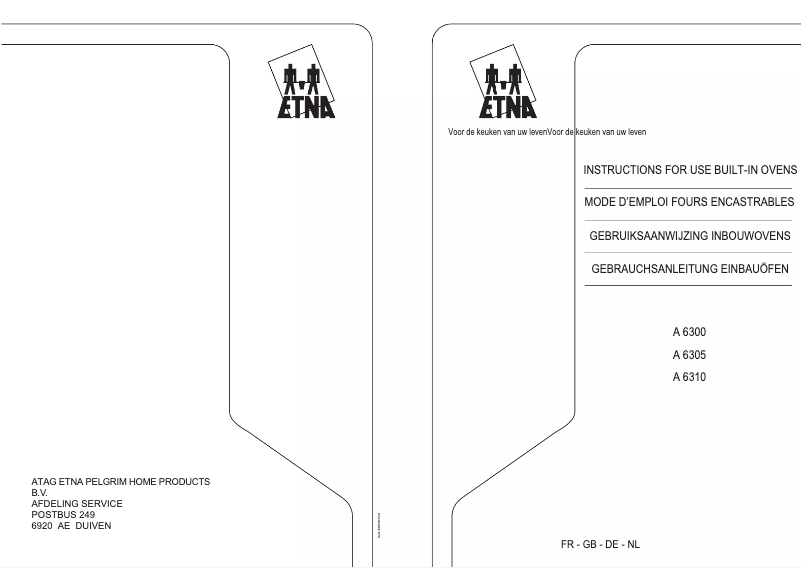 Image de la première page du manuel de l'appareil A6305N