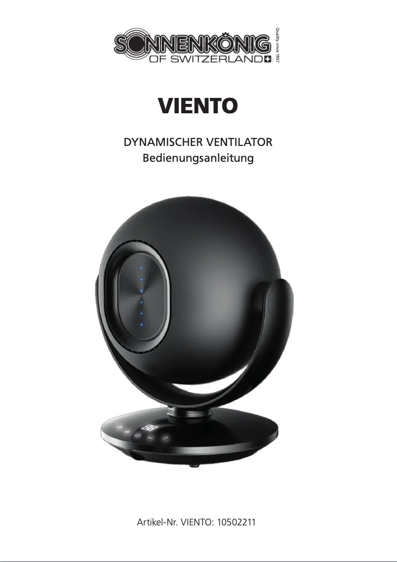 Page 1 de la notice Manuel utilisateur Sonnenkönig Viento