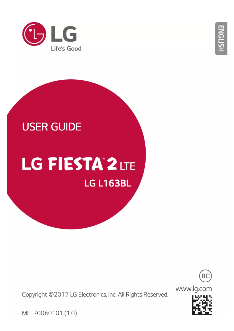 Page 1 de la notice Manuel utilisateur LG Fiesta 2 LTE