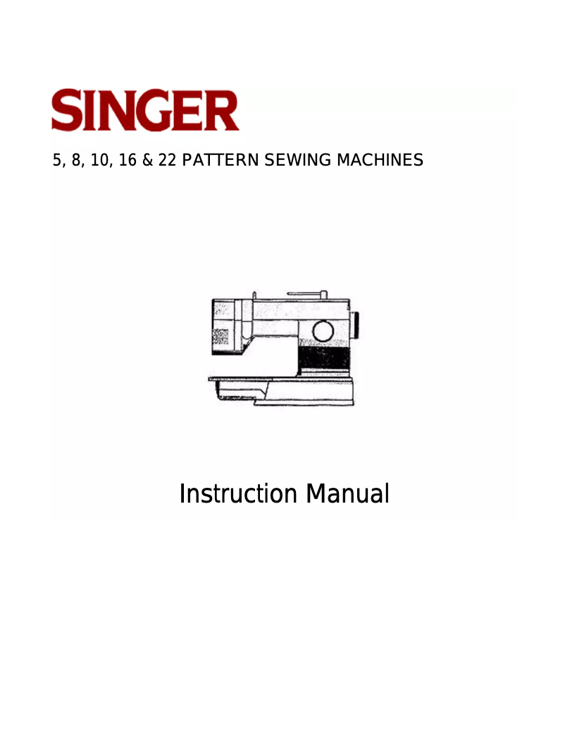 Page n°1 - Manuel utilisateur Singer 9020