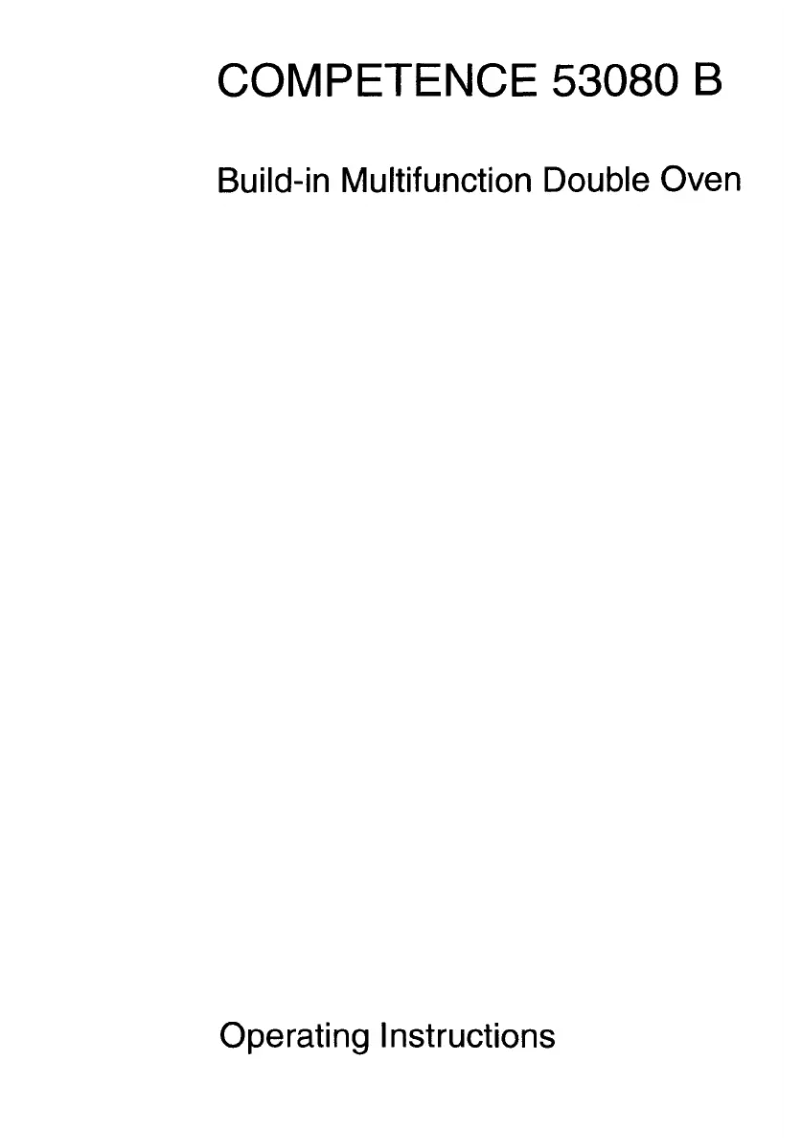 Image de la première page du manuel de l'appareil Competence 53080 B B