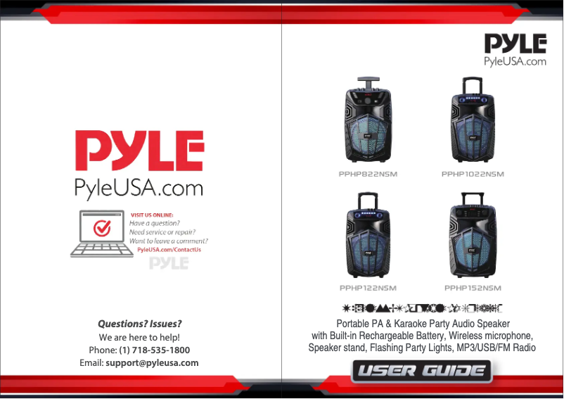 Page 1 de la notice Manuel utilisateur Pyle PPHP822NSM