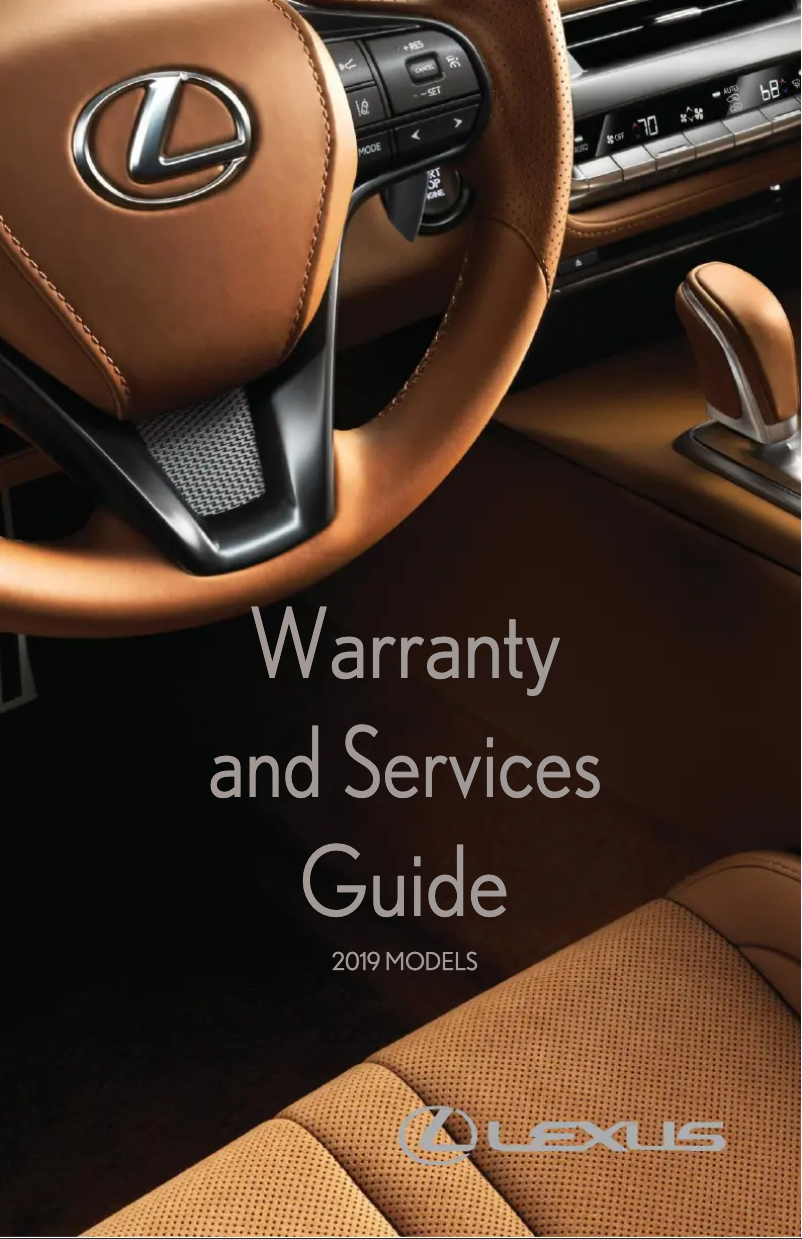 Página 1 del manual Información de garantía Lexus RC 350 AWD (2019)