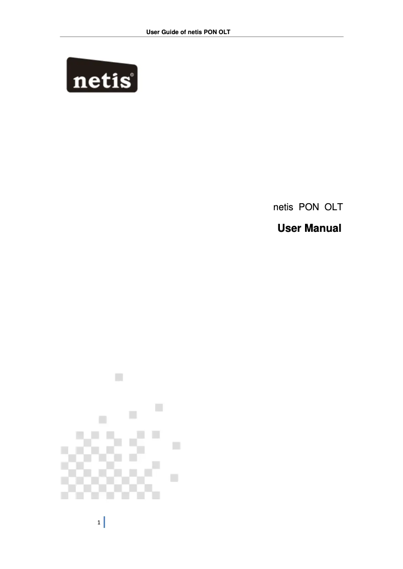 Page n°1 - Manuel utilisateur Netis EP8208
